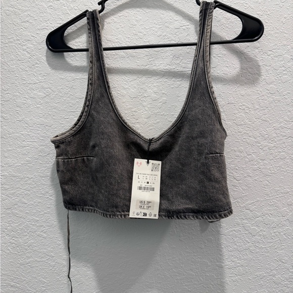 Zara-Denim crop top - Picture 2 of 2